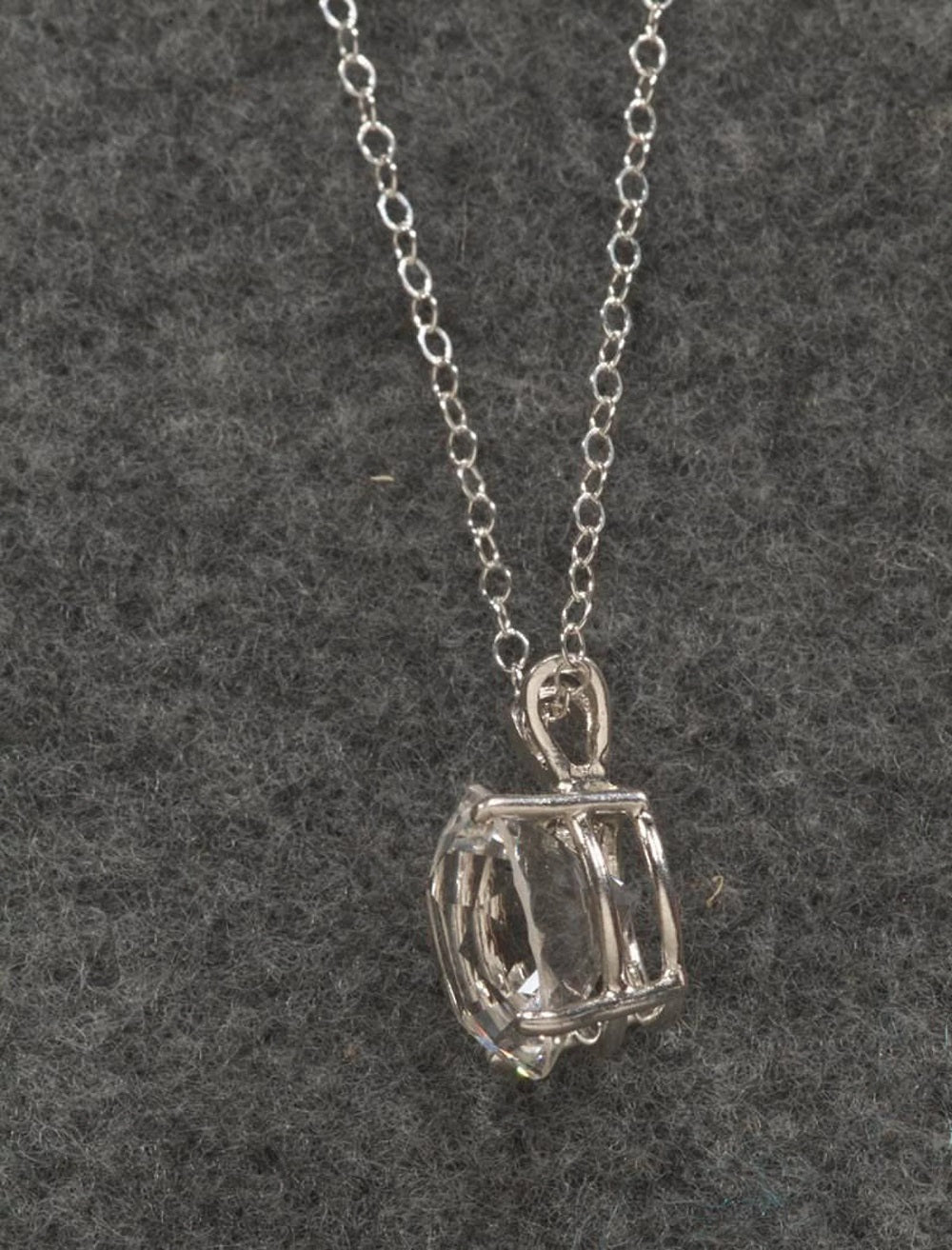 7 Carat White Sapphire Necklace