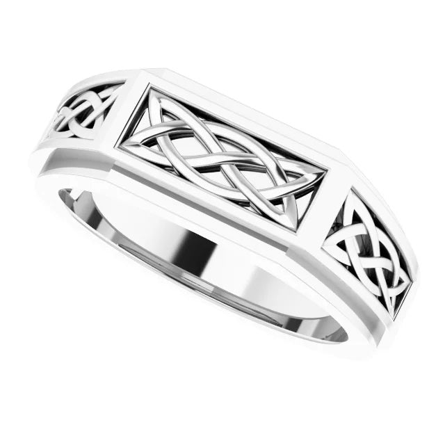 Silver Celtic Ring, Mens Celtic Jewelry