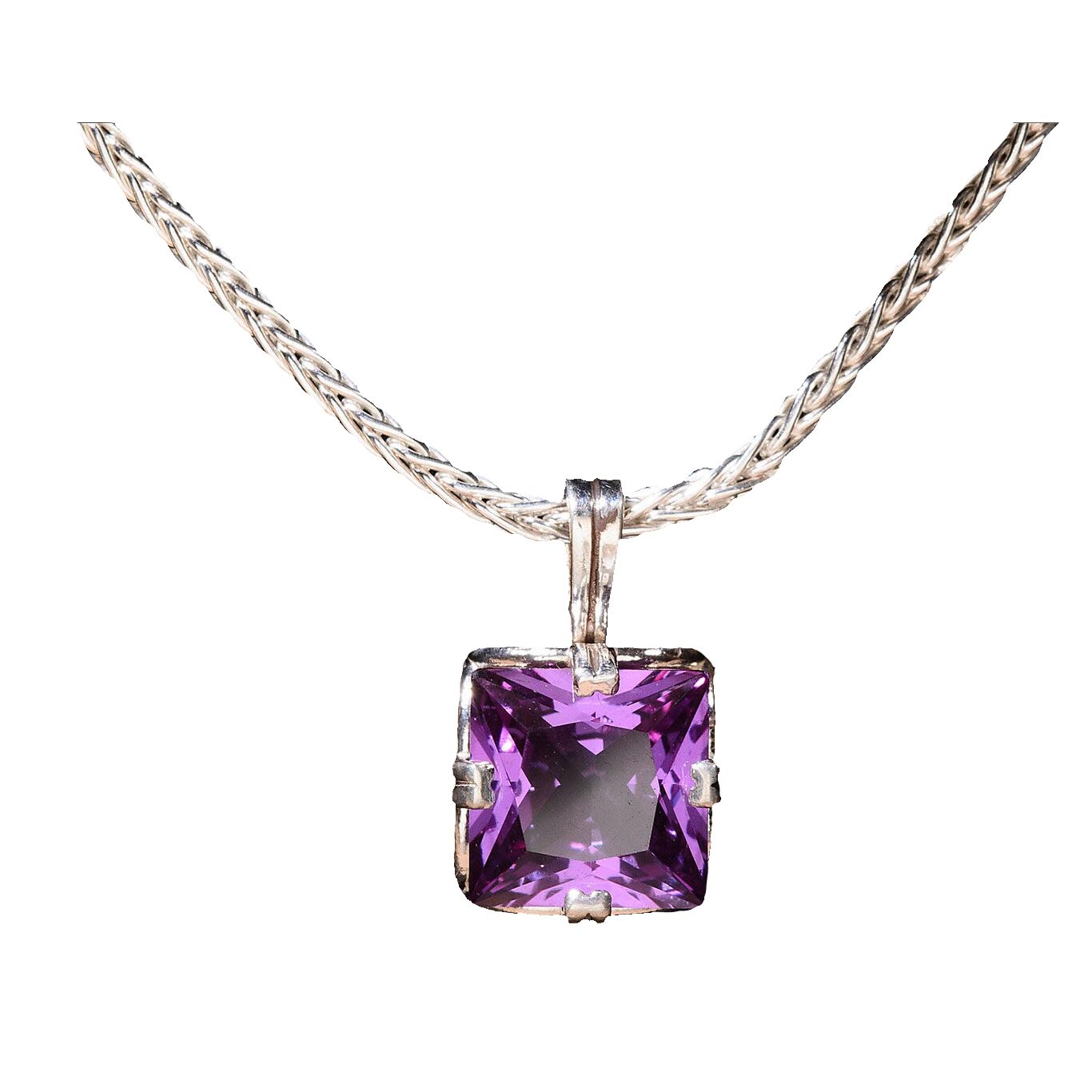 Alexandrite Silver Statement Necklace