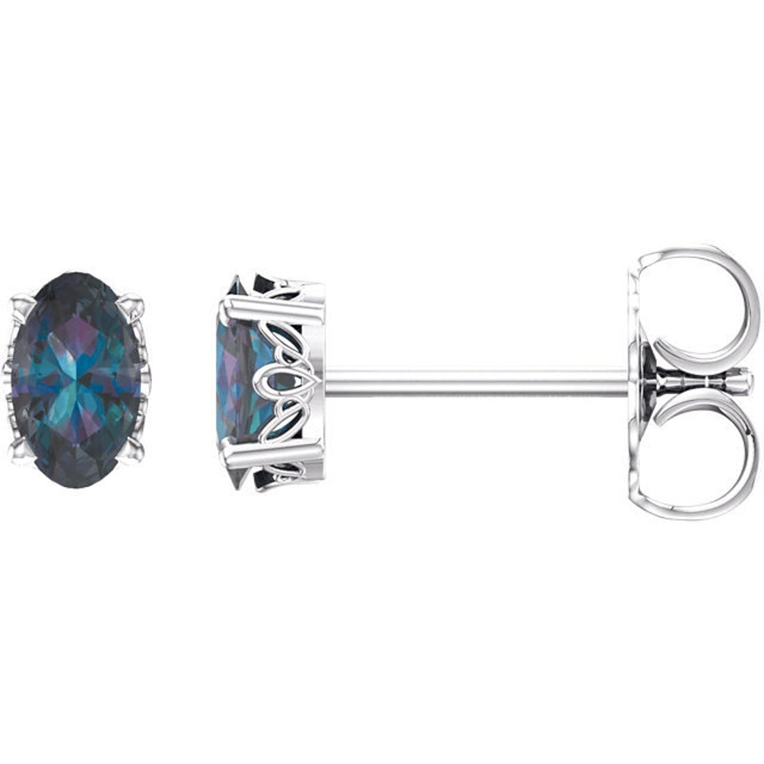 14k Gold Alexandrite Earrings, June Birthstone Earrings