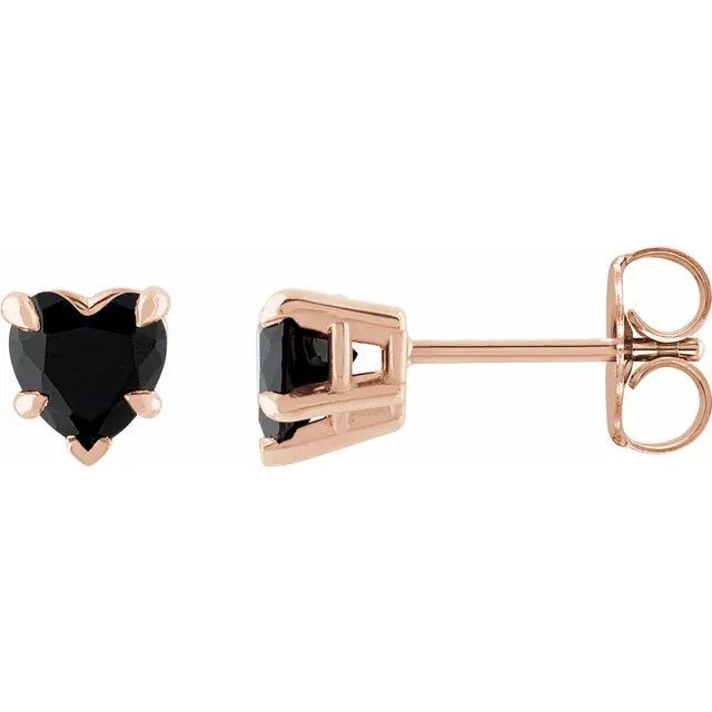 Black Onyx Earrings, Onyx Gemstone Stud Earrings