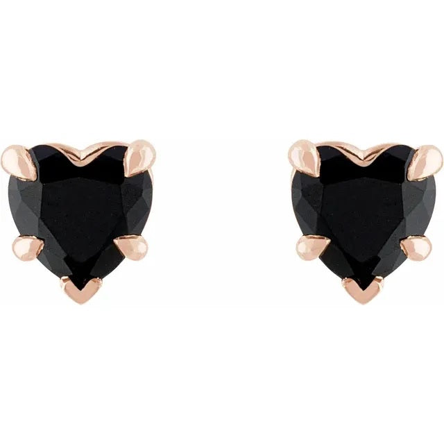 Black Onyx Earrings, Onyx Gemstone Stud Earrings