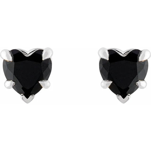Black Onyx Earrings, Onyx Gemstone Stud Earrings
