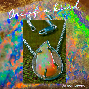 Crystal White Opal Statement Necklace
