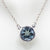 4 Carat Blue Topaz Solitaire Necklace, Silver Bezel Necklace