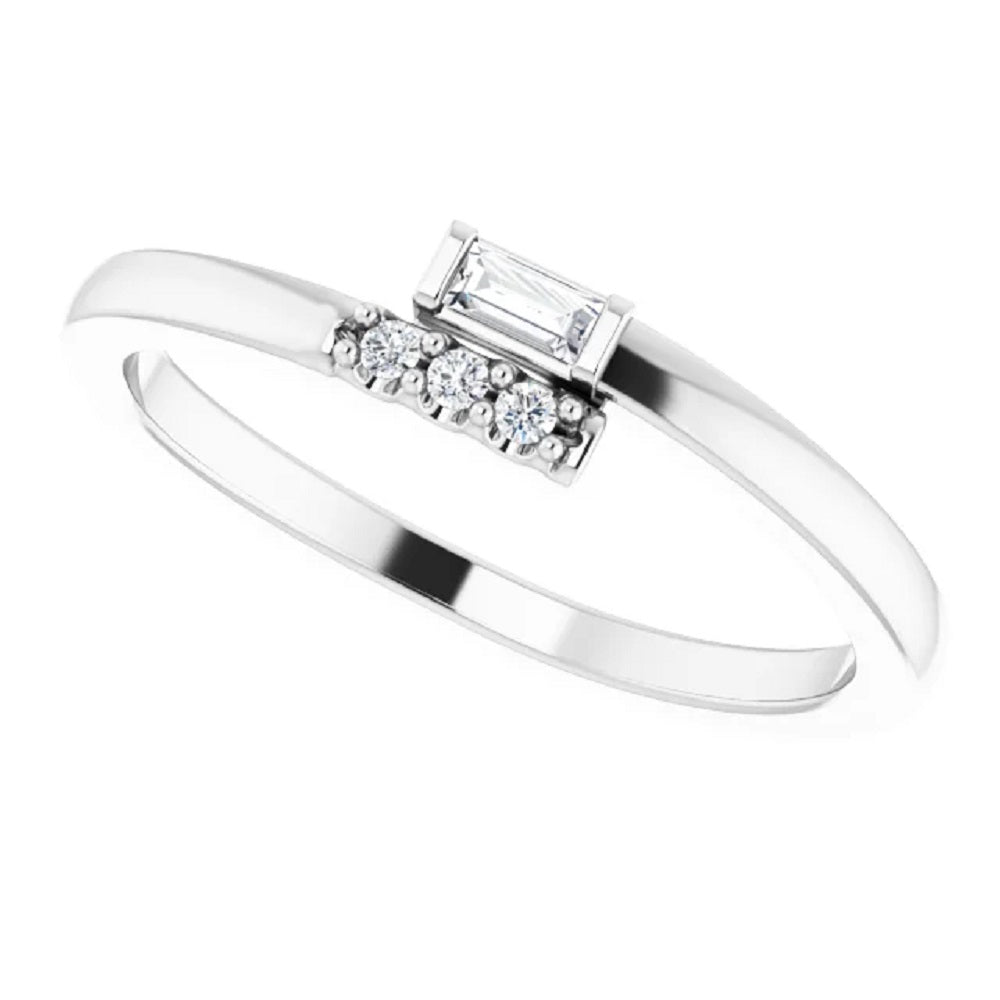 14k Gold Baguette Diamond Ring
