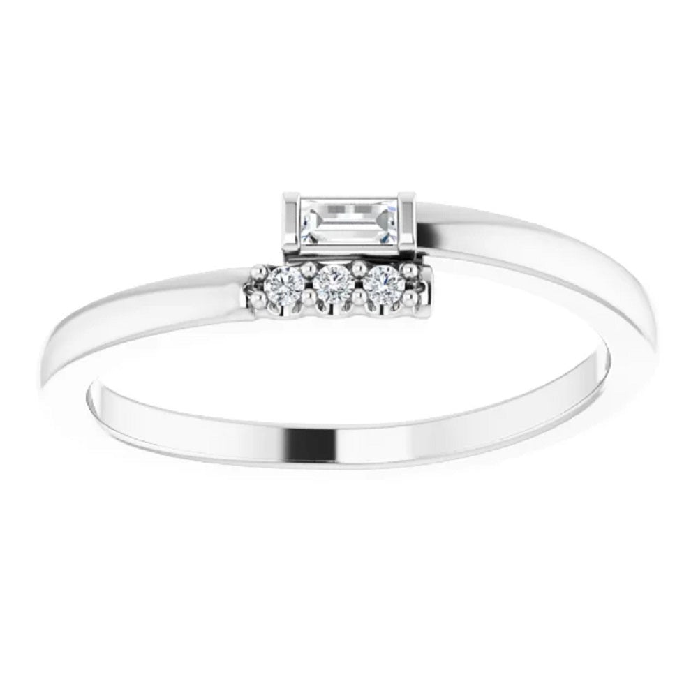 14k Gold Baguette Diamond Ring