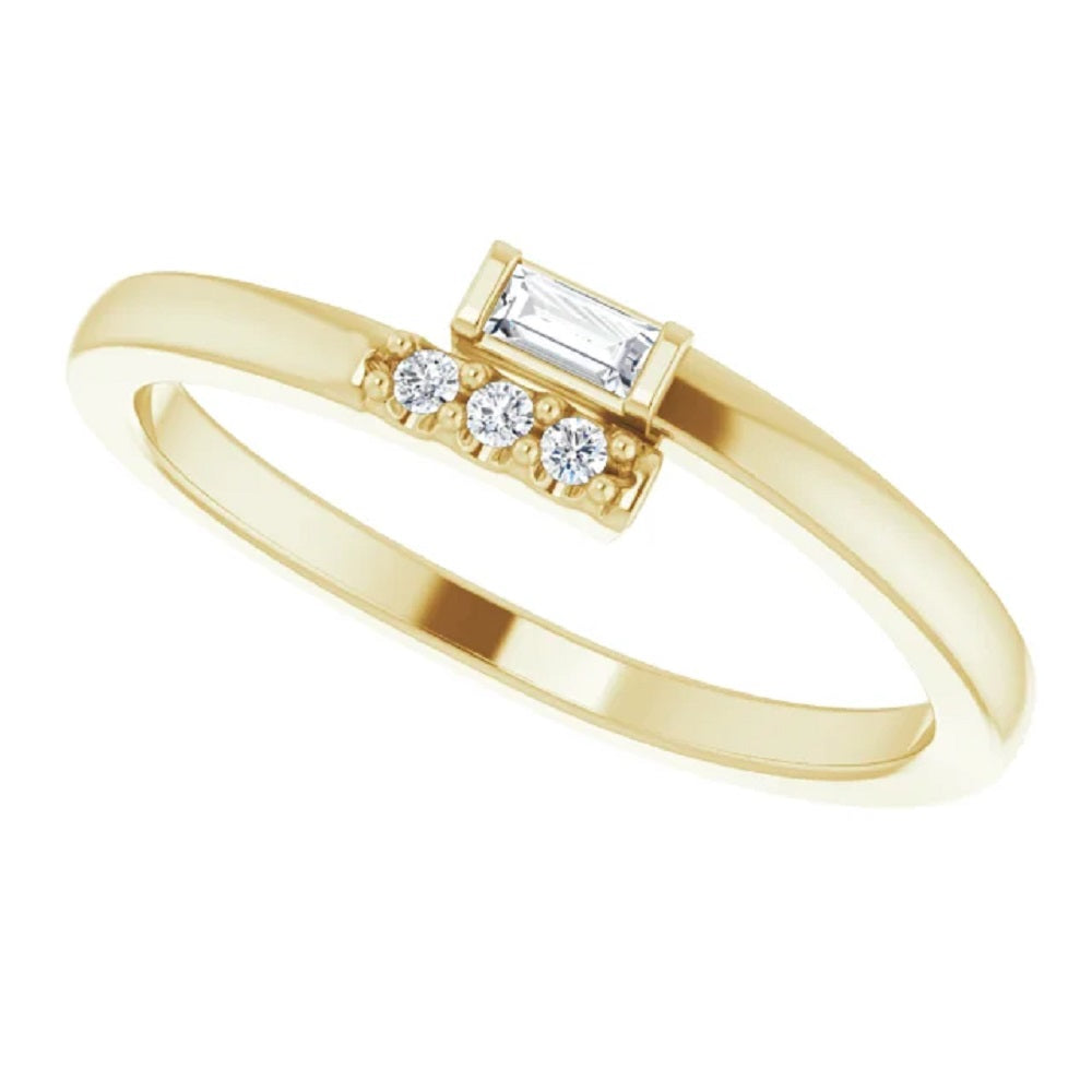14k Gold Baguette Diamond Ring