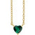 Emerald Heart Necklace, Emerald Pendant
