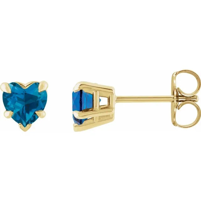 London Blue Topaz Earrings, Topaz Gemstone Stud Earrings