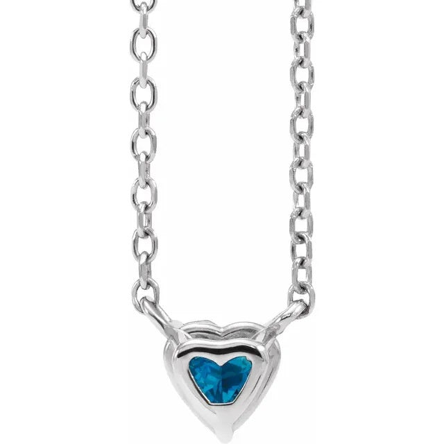 London blue Topaz white gold necklace – BKBLondon