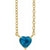 Topaz Heart Necklace, London Blue Topaz Pendant