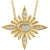 Opal Starburst Celestial Necklace in 14k Gold
