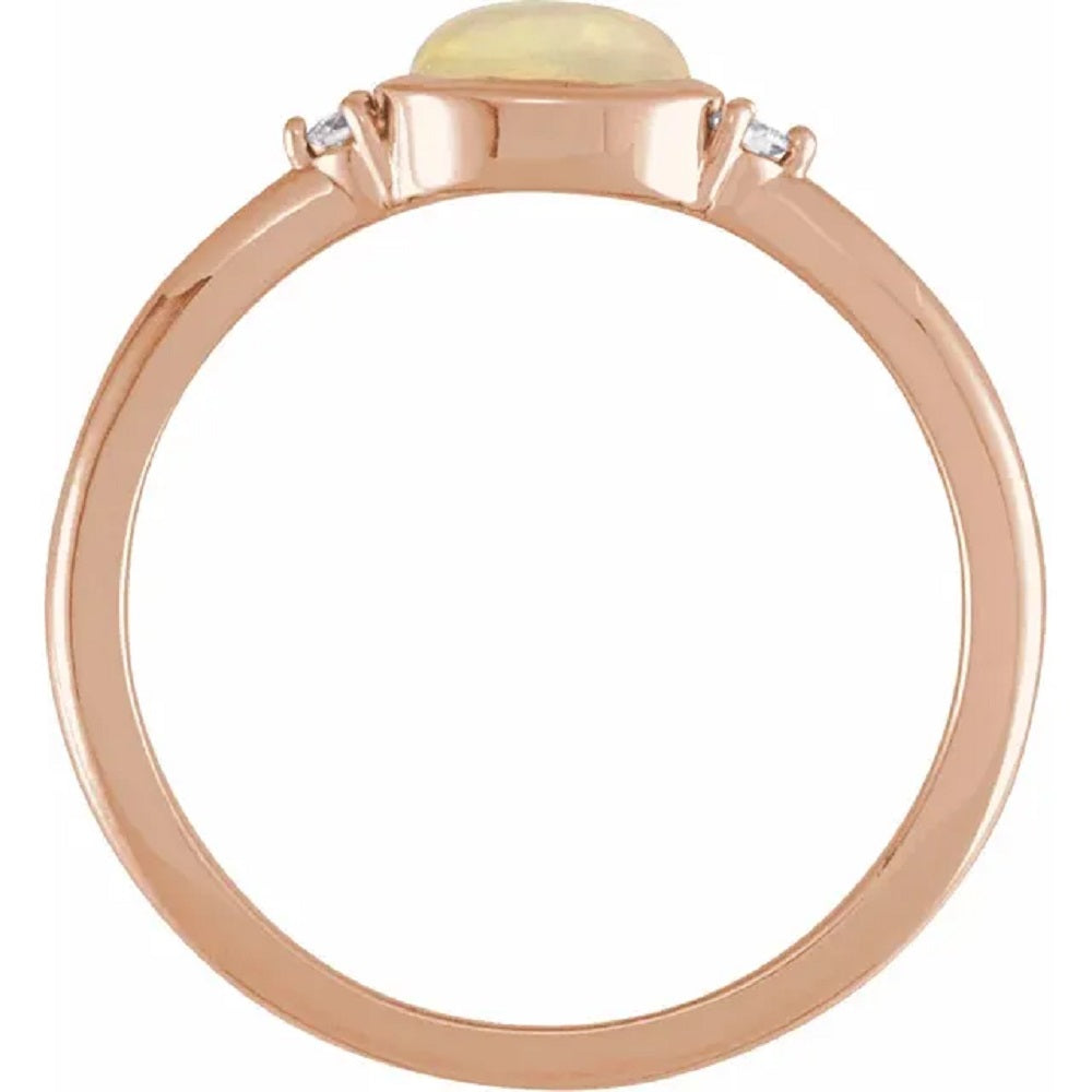 Natural Opal Ring in 14k gold or Nickel free Sterling silver