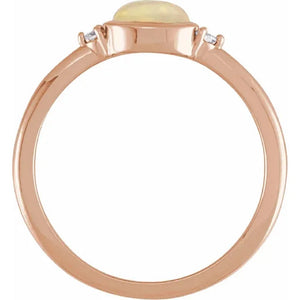 Natural Opal Ring in 14k gold or Nickel free Sterling silver