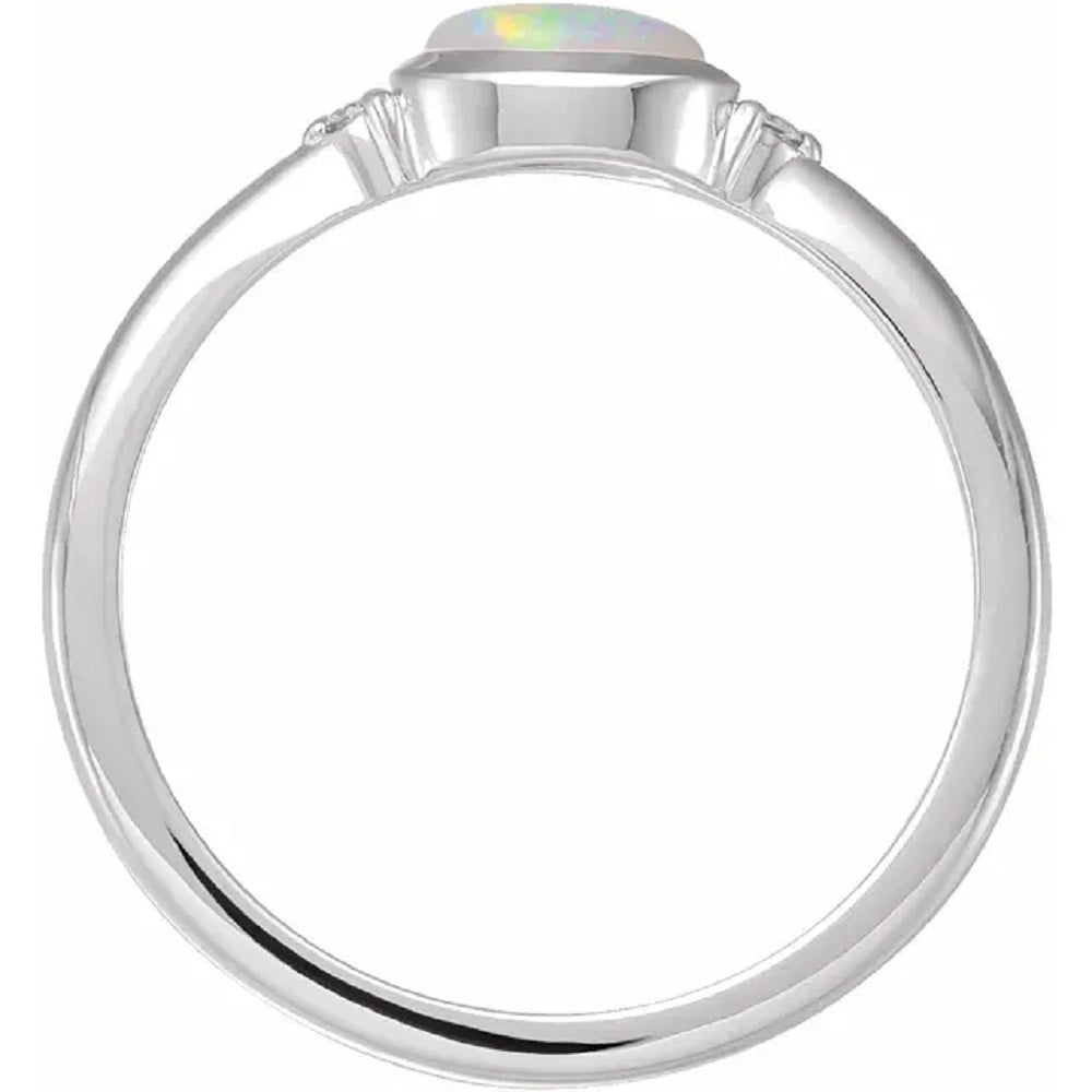 Natural Opal Ring in 14k gold or Nickel free Sterling silver