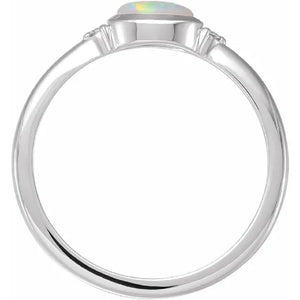 Natural Opal Ring in 14k gold or Nickel free Sterling silver