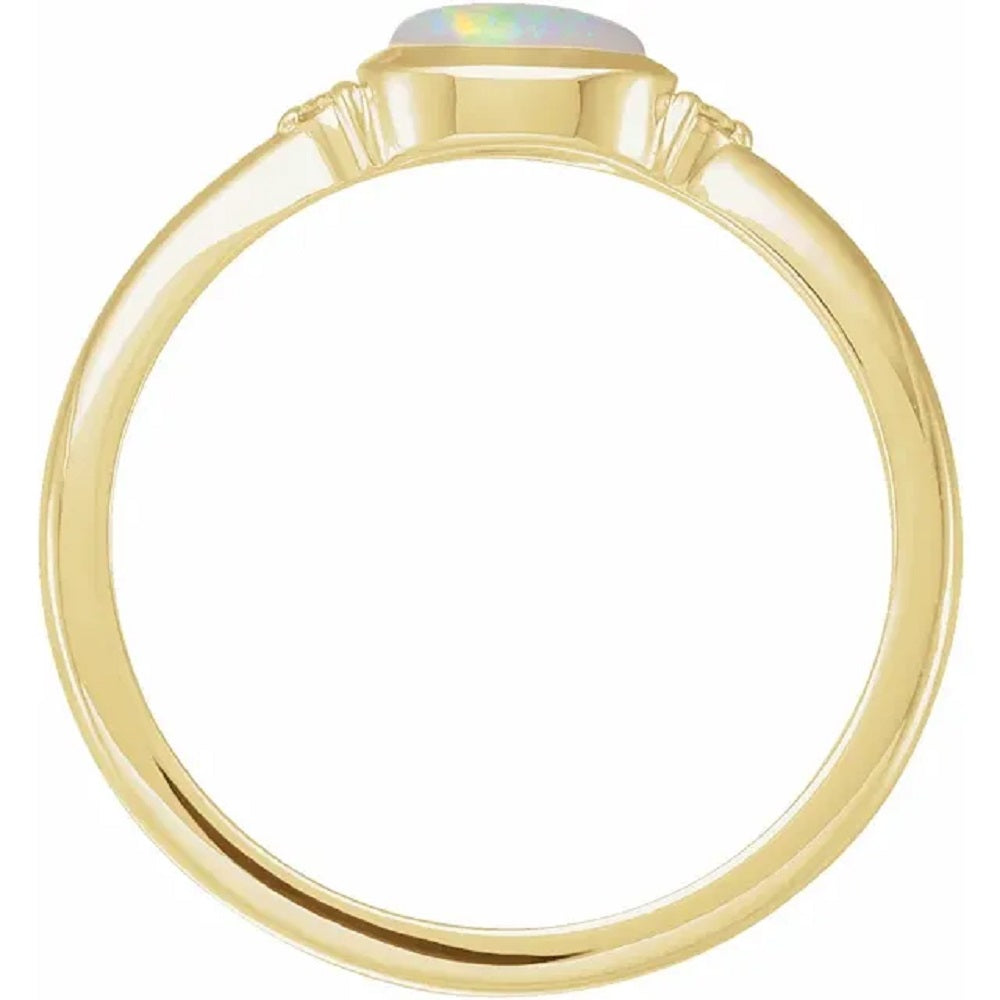 Natural Opal Ring in 14k gold or Nickel free Sterling silver