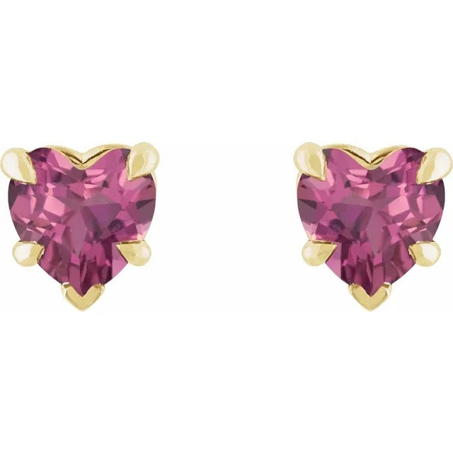 Natural Pink Tourmaline Earrings