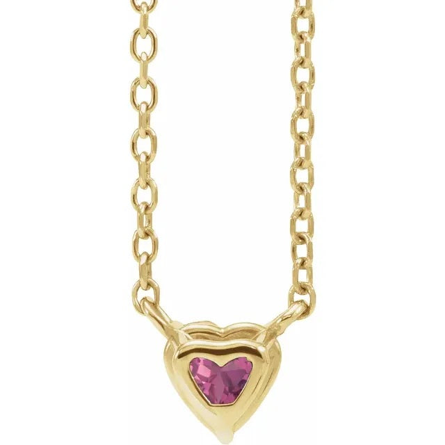 Pink tourmaline necklace in white gold | KLENOTA