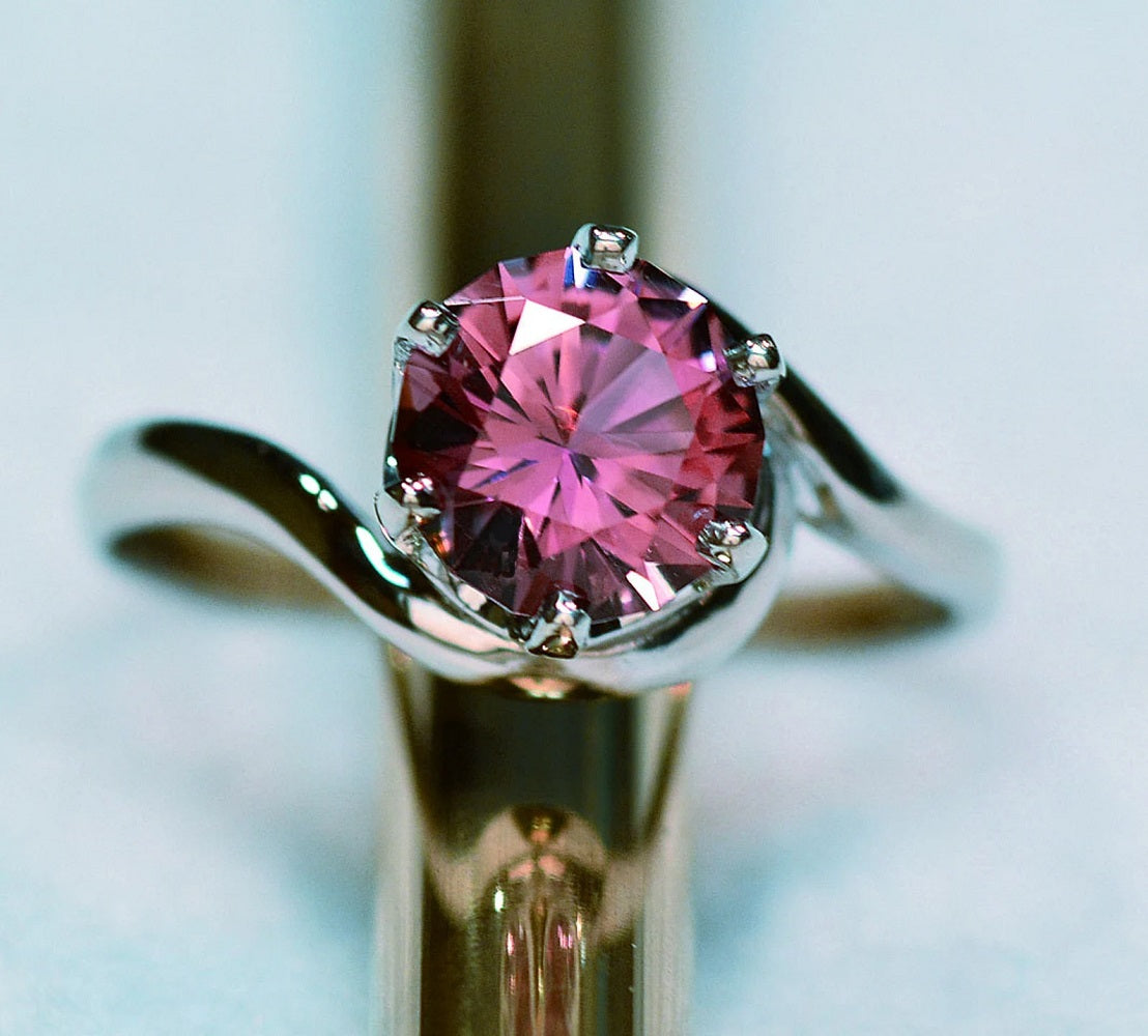 Pink Tourmaline Unique Engagement Ring