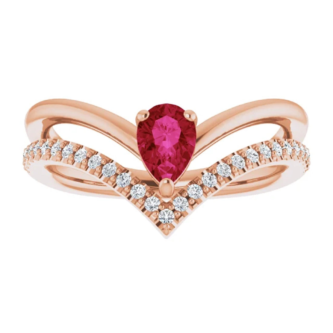 14k Gold Genuine Ruby Ring