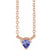 Tanzanite Trillion Dainty Necklace in 14k Gold or Silver