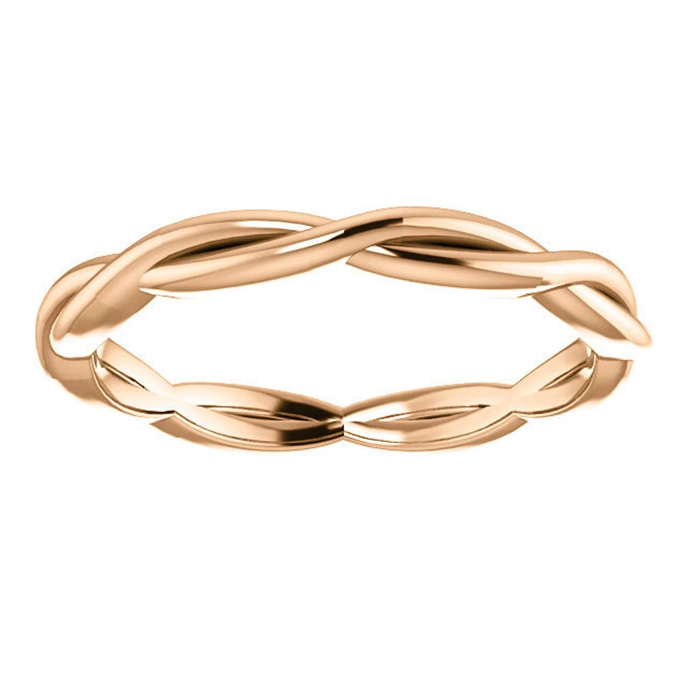 14k Gold Twisted Gold Wedding Band