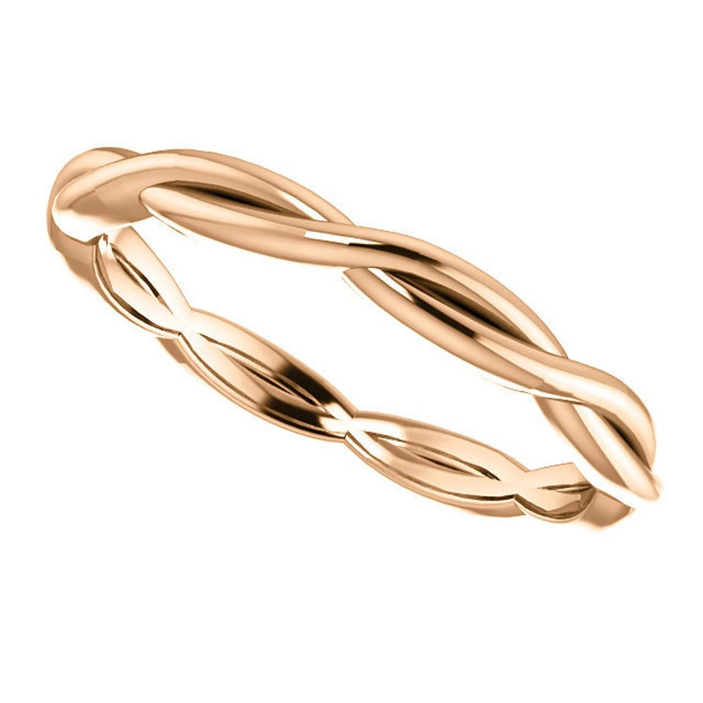 14k Gold Twisted Gold Wedding Band