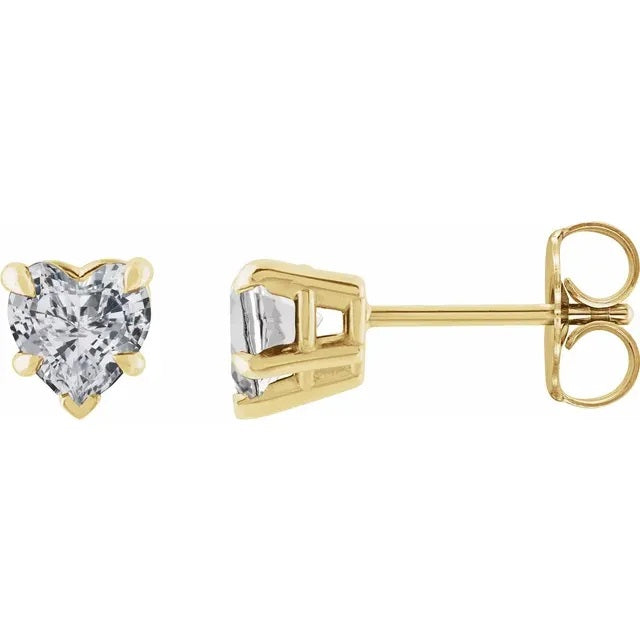 White Sapphire Earrings, Sapphire Gemstone Stud Earrings