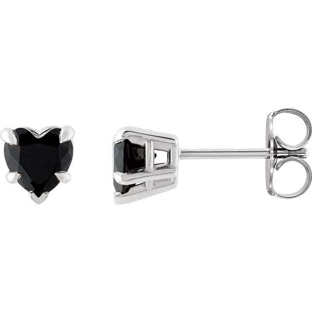 Black Onyx Earrings, Onyx Gemstone Stud Earrings