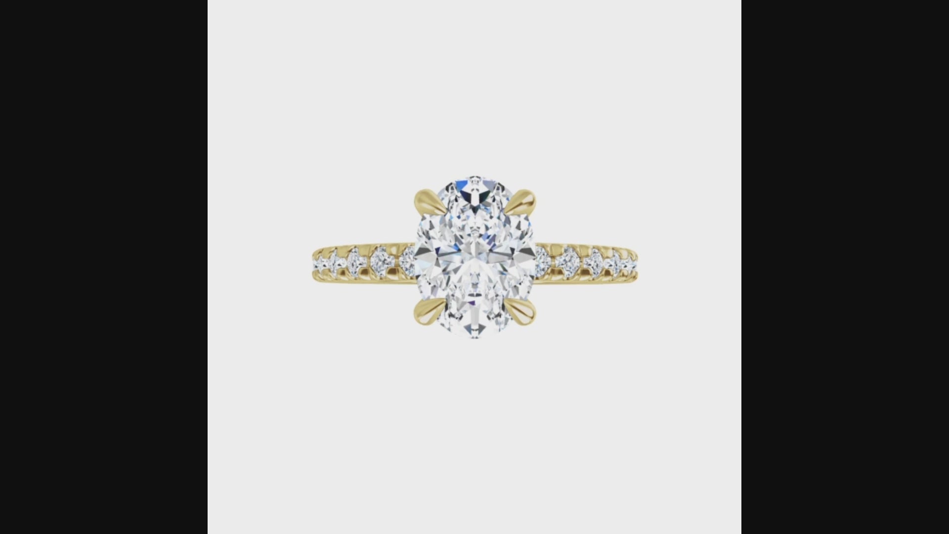 1 Carat Oval Diamond Engagement Ring, Certified Lab Diamond Ring